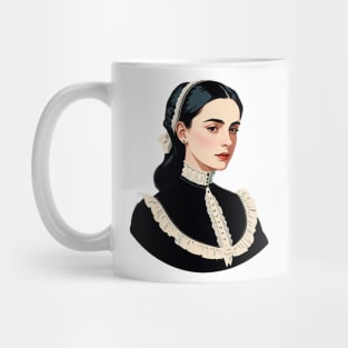 Young Victorian Nurse with Tired Eyes Mug